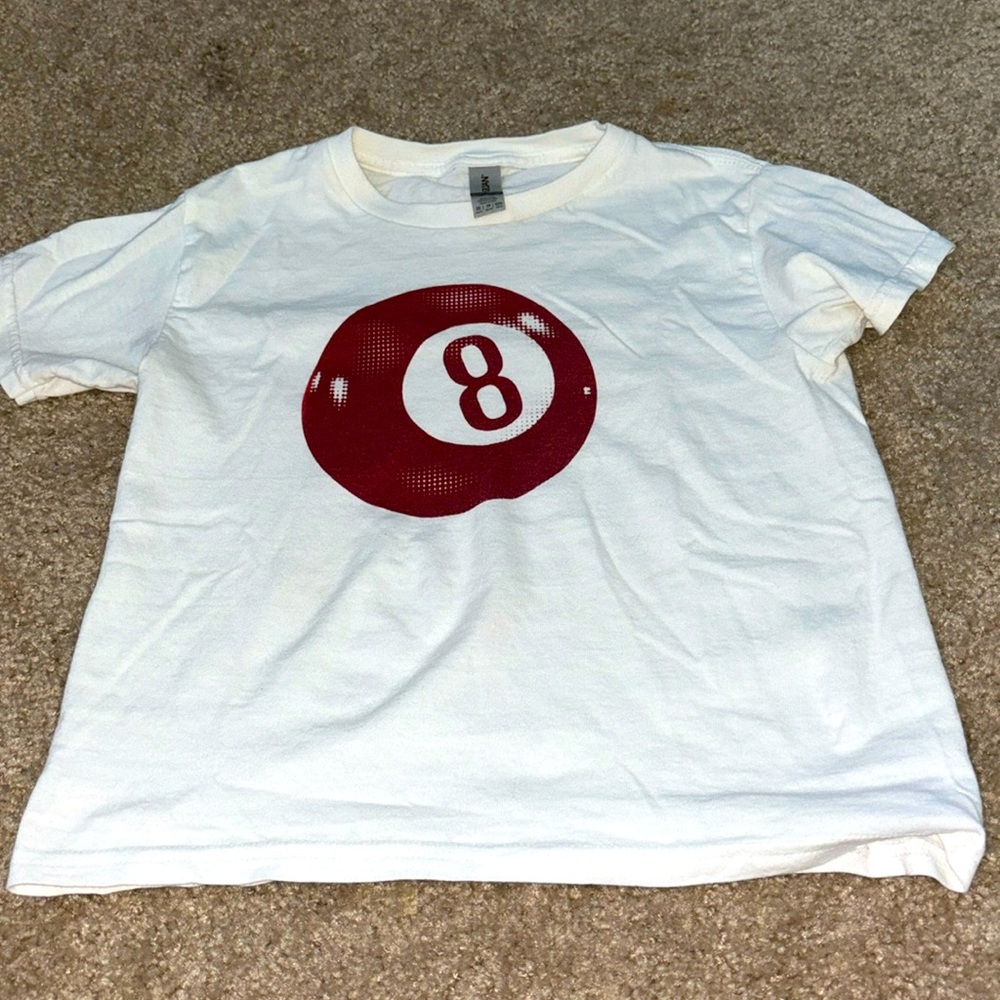 Cherry Red Lucky 8 Ball Baby Tee